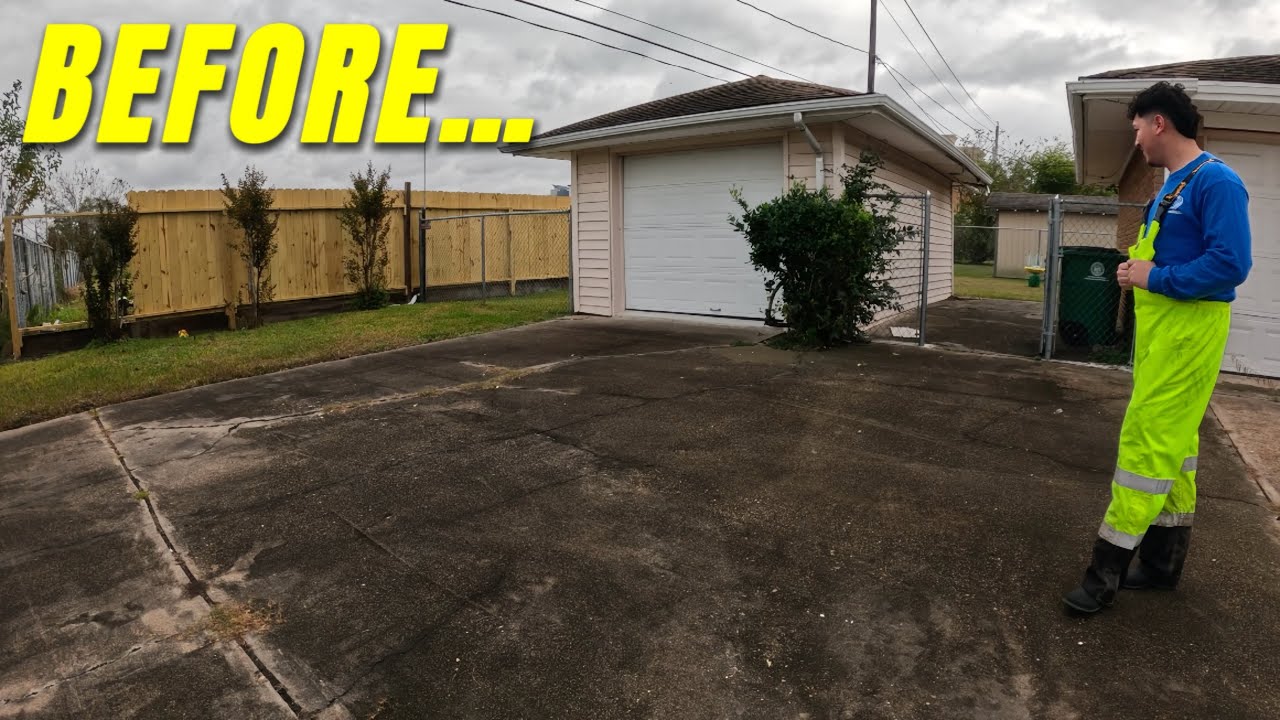 20 Years Of Dirt Washed Away – Extreme Driveway Cleaning Transformation