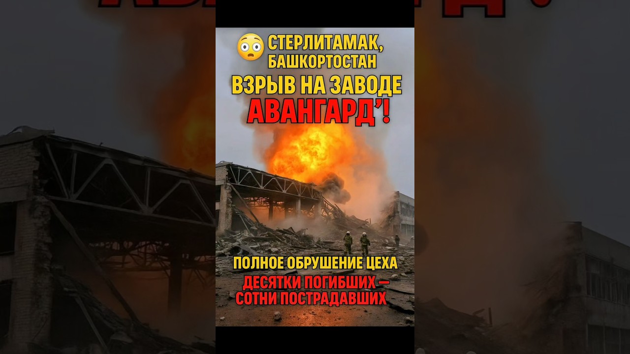 🔥 Взрыв на заводе «Авангард» в Стерлитамаке: десятки погибших