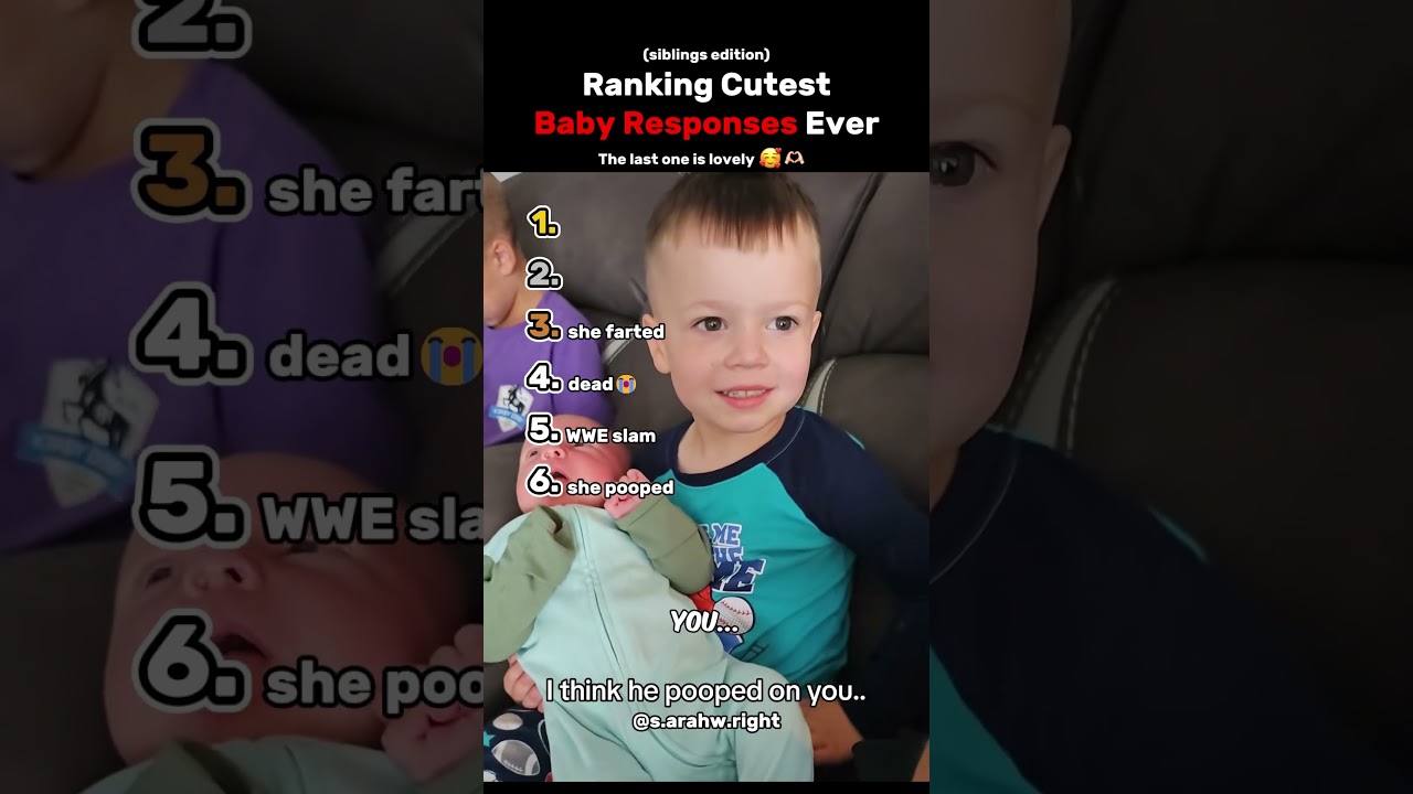 Top 6 Adorably Funny Baby Responses from Siblings πΆ