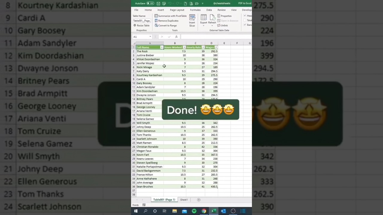 Convert PDF to XLSX in Excel Easily
