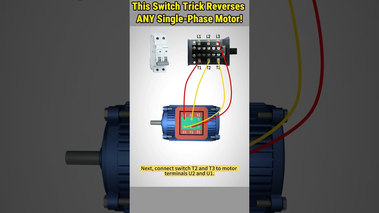 Reversing a Single-Phase Motor with Switch