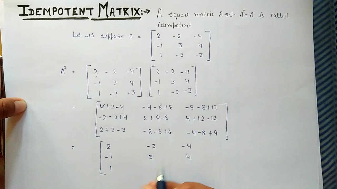 Understanding Matrices: Idempotent, Nilpotent, and Involutory Explained 🧮