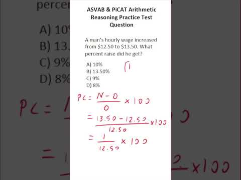 ASVAB/PiCAT Arithmetic Reasoning Practice Test Q: Percent Change #acetheasvab with #grammarhero