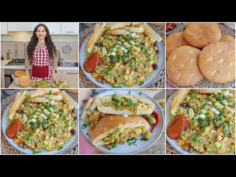 كفتاجي تونسي على أصوله😍وخبز طابونة للسندويتشات بنة لاتقاوم فكرة دبارة خفيفة وسريعة التحضير❤️Kafteji