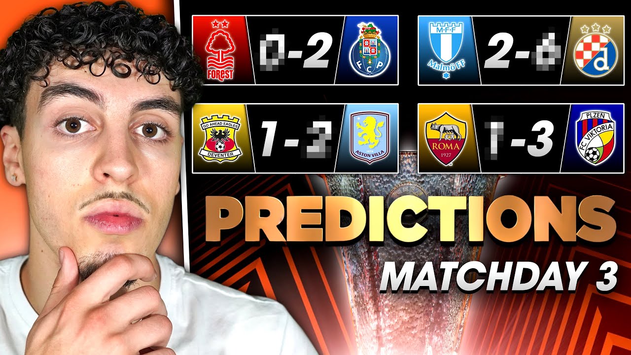 Europa League Matchday 3 Predictions ⚽