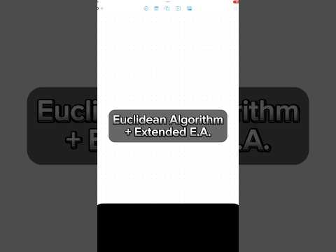 Euclidean Algorithm + Reverse #fyp #math #mathhack #mathematics #maths #number #theory