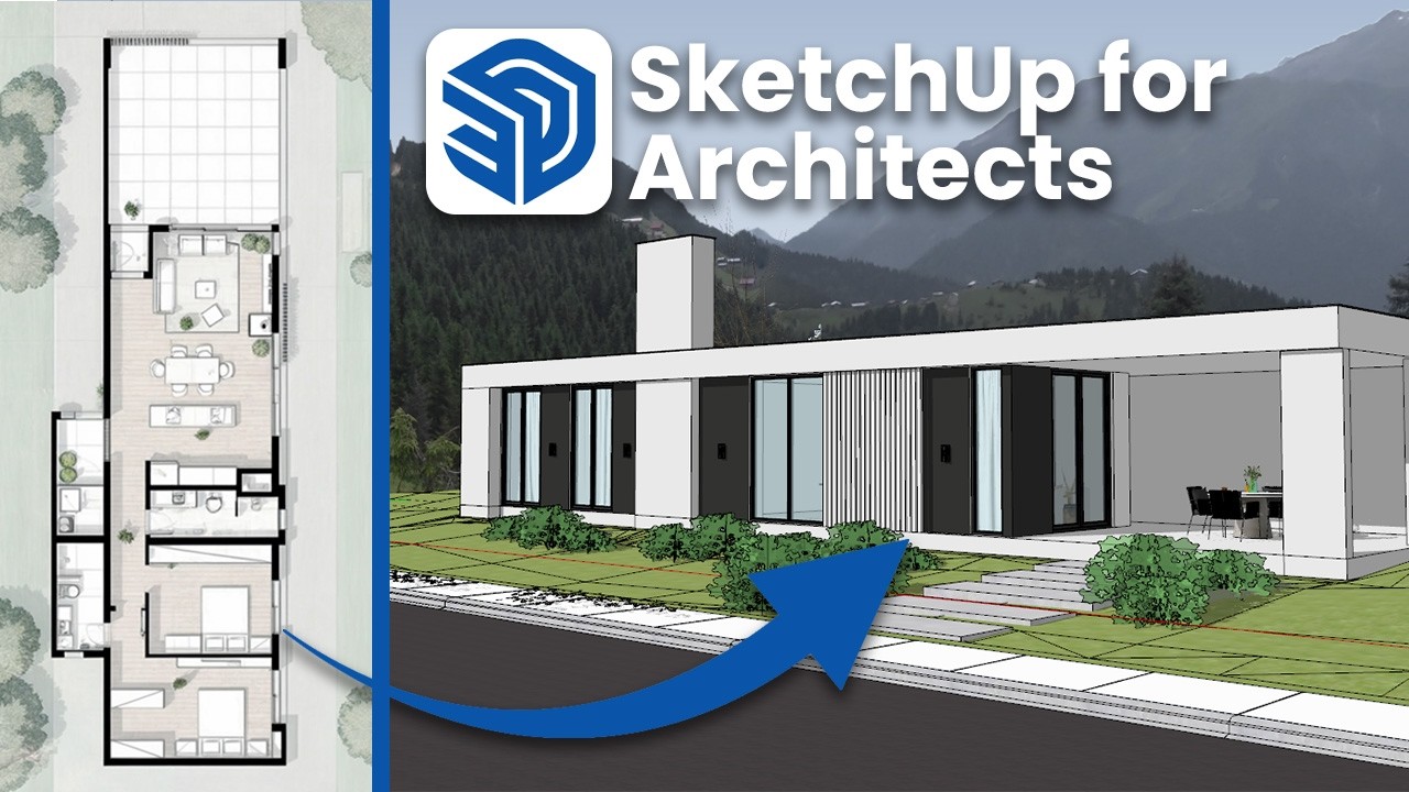 SketchUp for Beginners: 2D to 3D Floor Plans 🏢