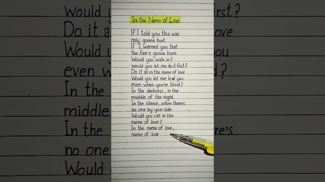 In the Name of Love Lyrics 🎶 by Bebe Rexha & Martin Garrix