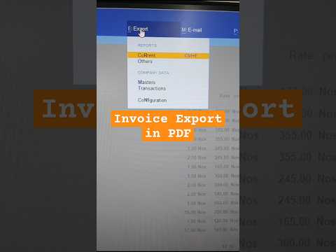 export invoice in tally prime | Export Invoice | How to Export Invoice PDF, Excel, XML