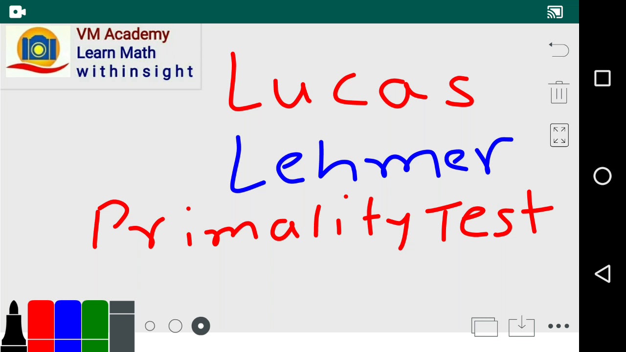 Lucas-Lehmer Test for Primality of Mersenne Numbers | VM Academy