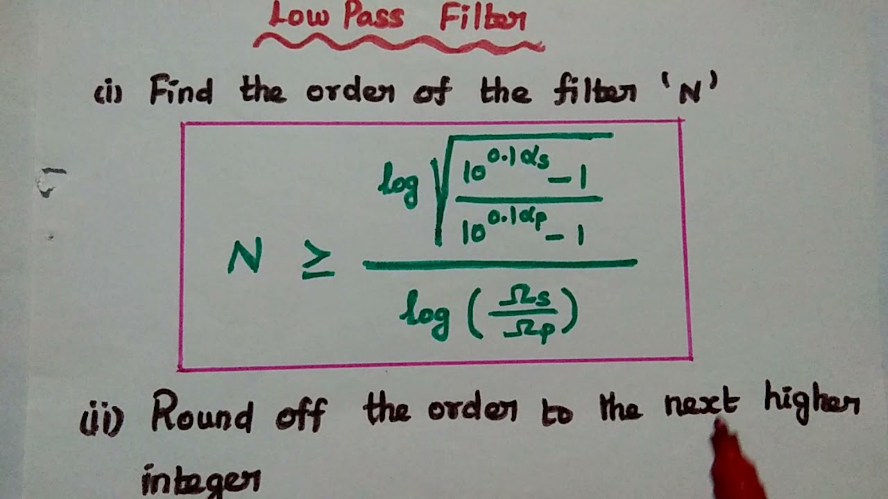 Analog Butterworth Filter Design Steps