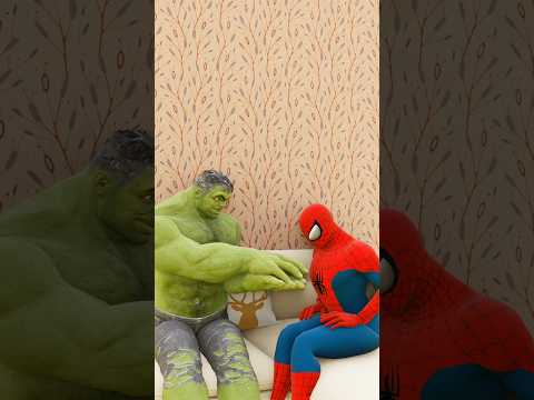 What's in Hulk's Hands 😱 Spiderman Didn't Expect This! #shorts#animation