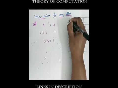 Unary adder Design a turing machine Theory of computation - I