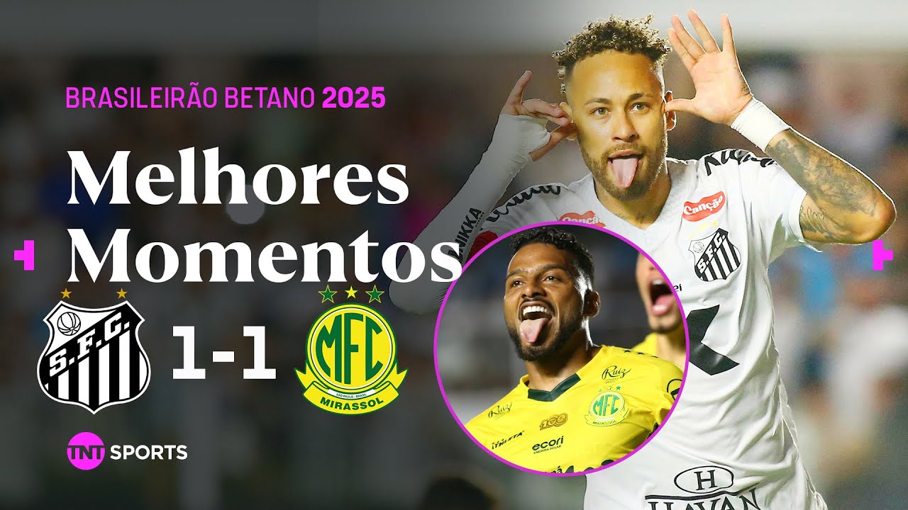 NEYMAR CRAVA, REINALDO CORTA FESTA! Santos 1x1 Mirassol ⚽