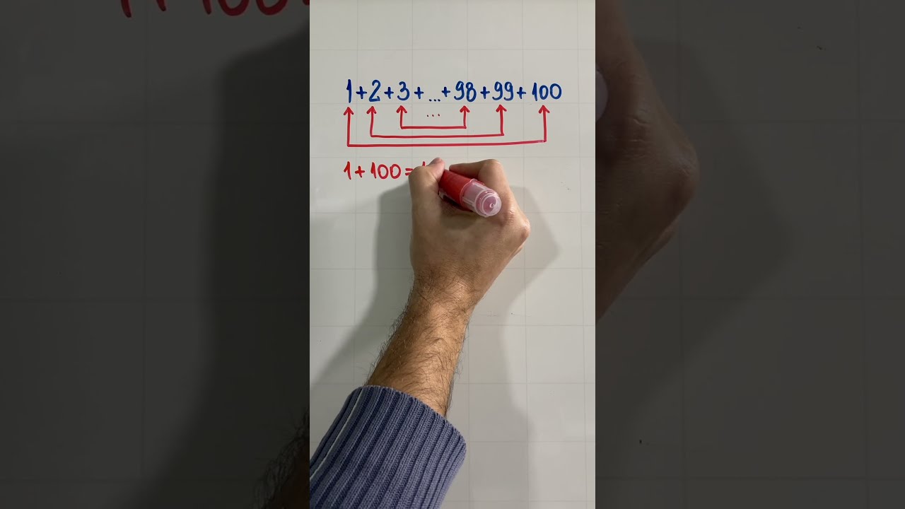 Soma de 1 a 100 com uma multiplicação ✖️