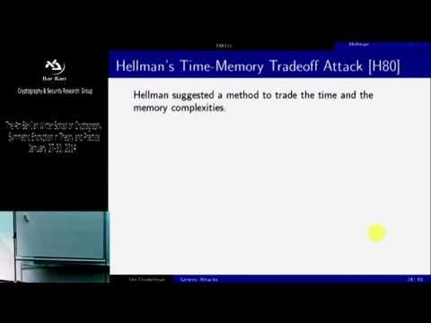 Winter School on Cryptography Symmetric Encryption: Generic Cryptanalytic Techniques - Orr Dunkelman