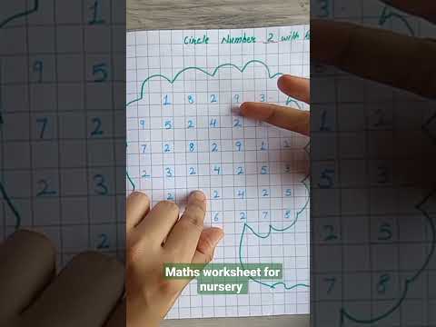 maths worksheet for nursery #2
