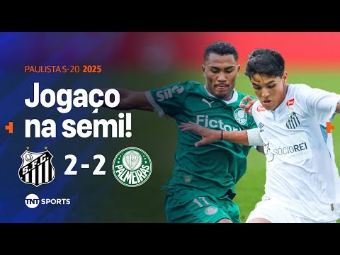 GOLAÇO, DOIS PÊNALTIS E MUITO MAIS NA IDA! SANTOS 2X2 PALMEIRAS | PAULISTÃO SUB-20 | SEMIFINAL