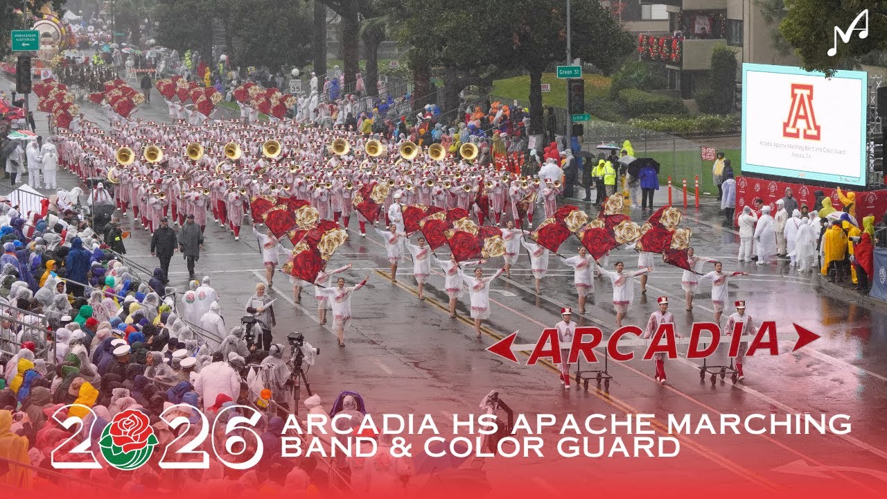 Arcadia HS Band & Guard in 2026 Rose Parade 🎺