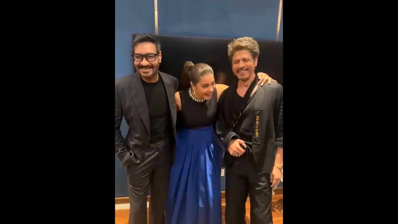 Kajol, SRK & Ajay Devgn Share Sweet Moment at Bollywood Screening