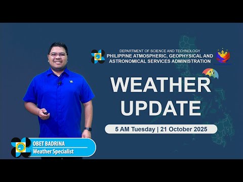 Public Weather Forecast issued at 5 AM | October 21, 2025 - Tuesday