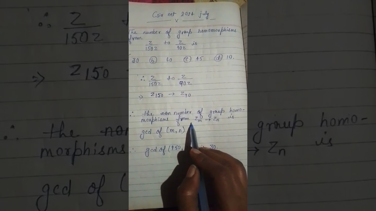 CSIR NET JRF Mathematics 2024: Group Homomorphism in Modern Algebra