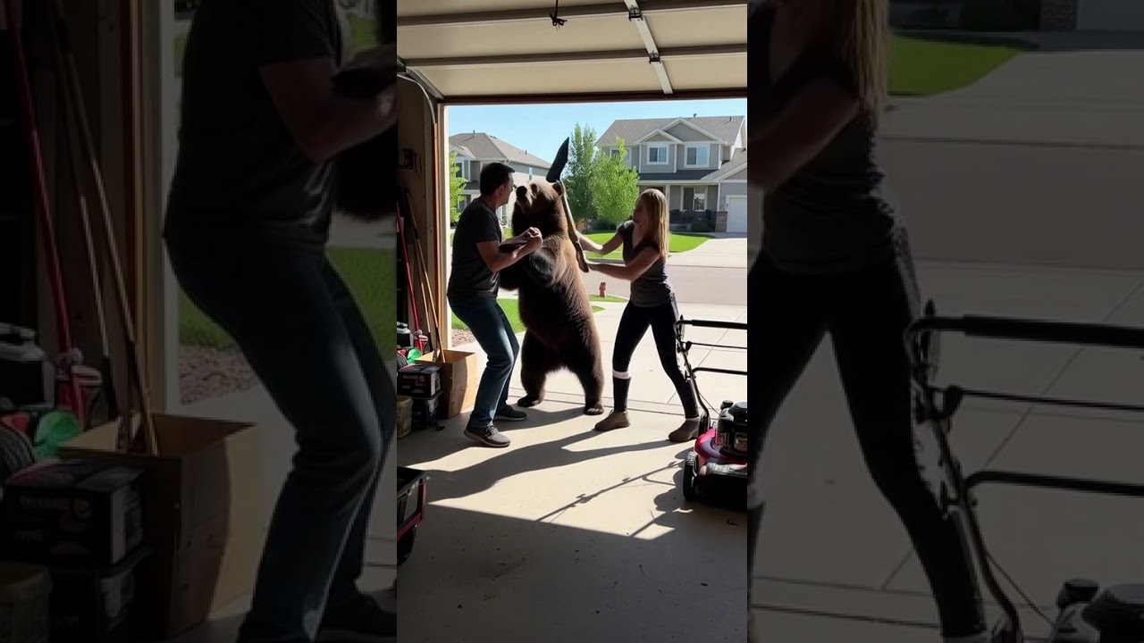 Bear Attacks Man Near Suburban Garage