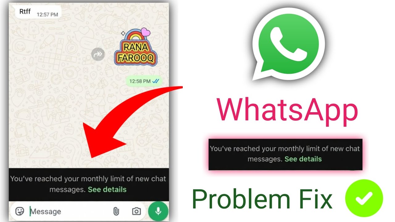 you've reached your monthly limit of new chat message fix/whatsapp message monthly limit problem