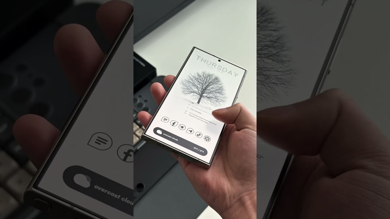 Black & White Ink Screen: Smart Desktop & KWGT Widgets