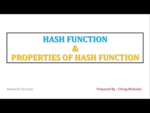 Hash Function in cryptograhy | Properties of Hash Function | Simple Hash Function Technique