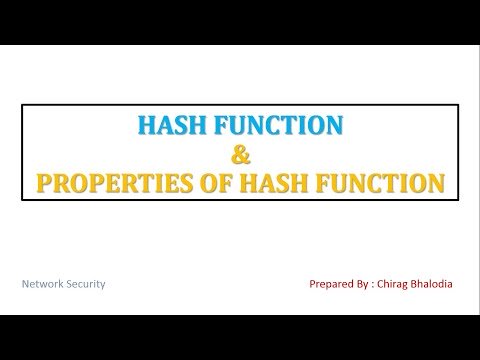 Hash Function in cryptograhy | Properties of Hash Function | Simple Hash Function Technique