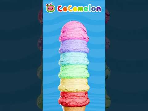 Learn Colors with RAINBOW ICE CREAM! 🍦🌈 Learning for Kids! 🎵 #cocomelon #shorts #colors