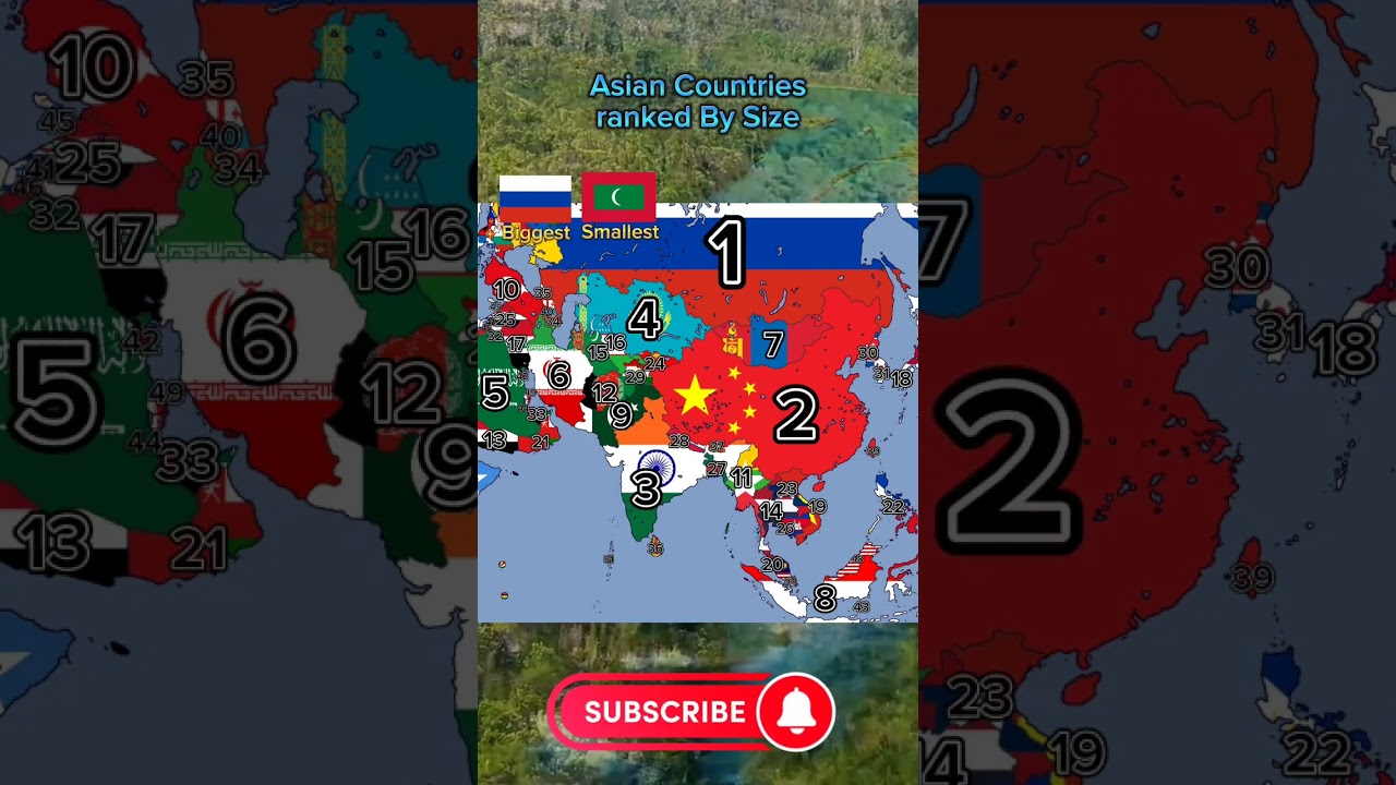 Top Asian Countries by Size: Discover the Largest Nations in Asia 🌏