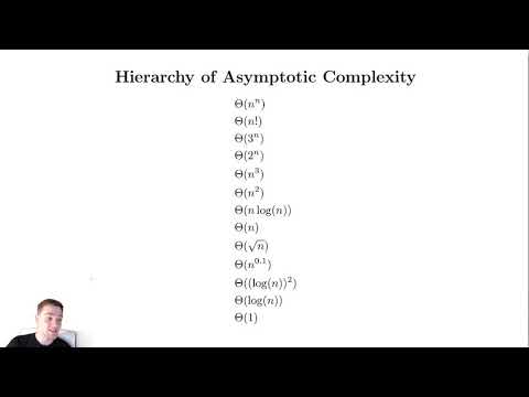 Asymptotic Notation 8 - Hierarchy of Asymptotic Complexity