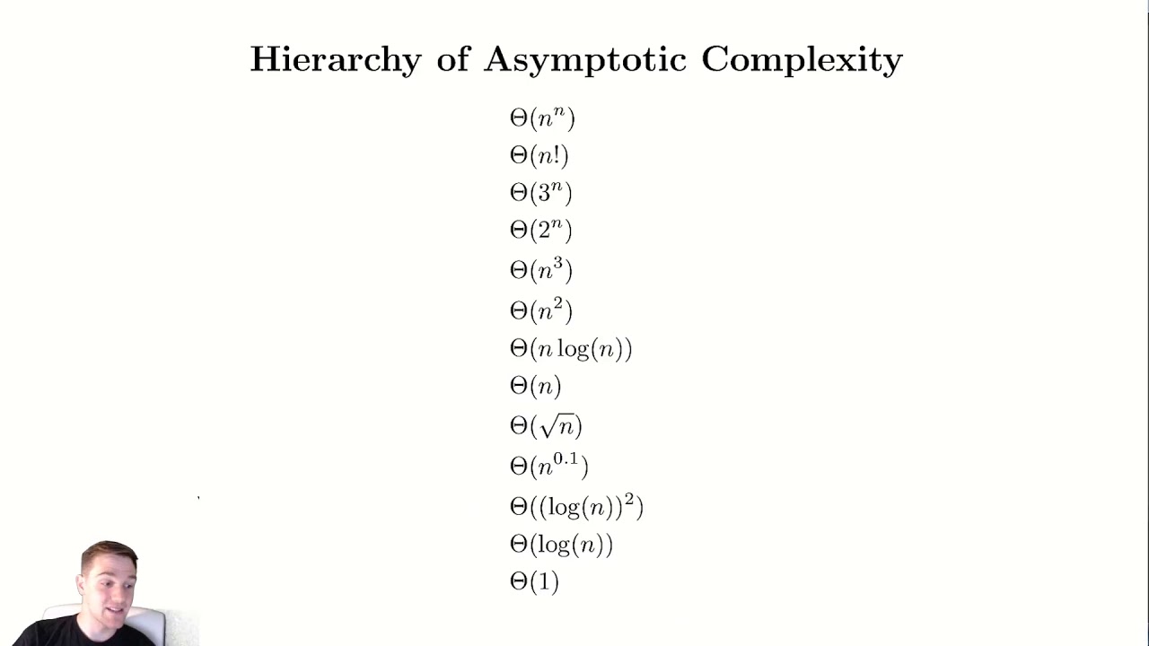 Asymptotic Notation 8 - Hierarchy of Asymptotic Complexity