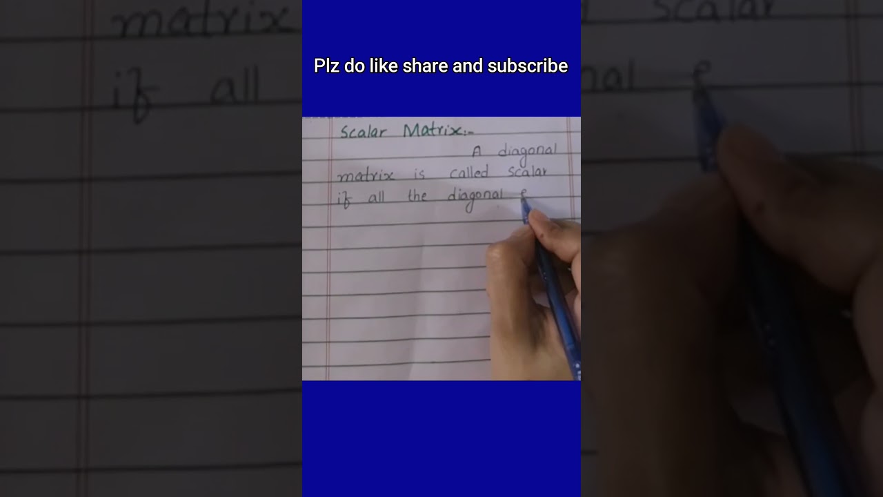 Scalar Matrix Explained with Example ✨