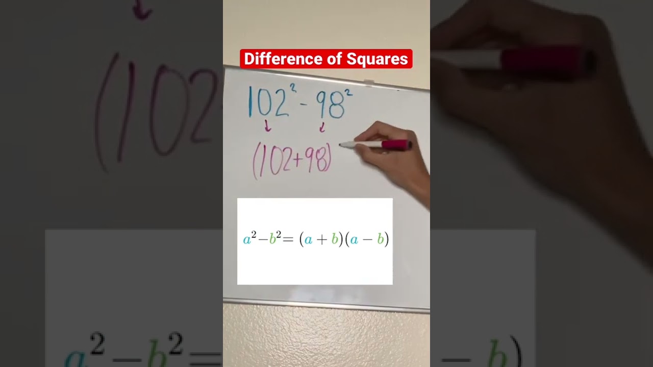 Understanding the Difference of Squares Formula