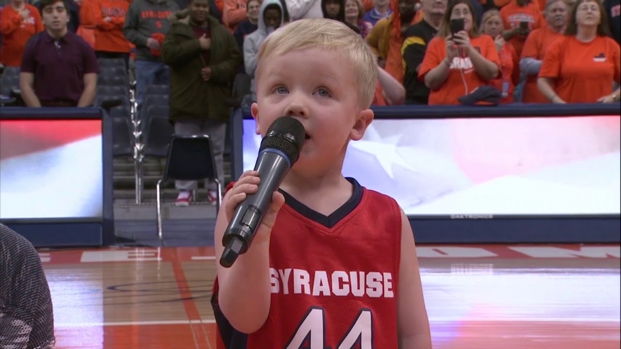 Meet 3-Year-Old Drake Grillo, the Youngest National Anthem Singer at Carrier Dome 🎤