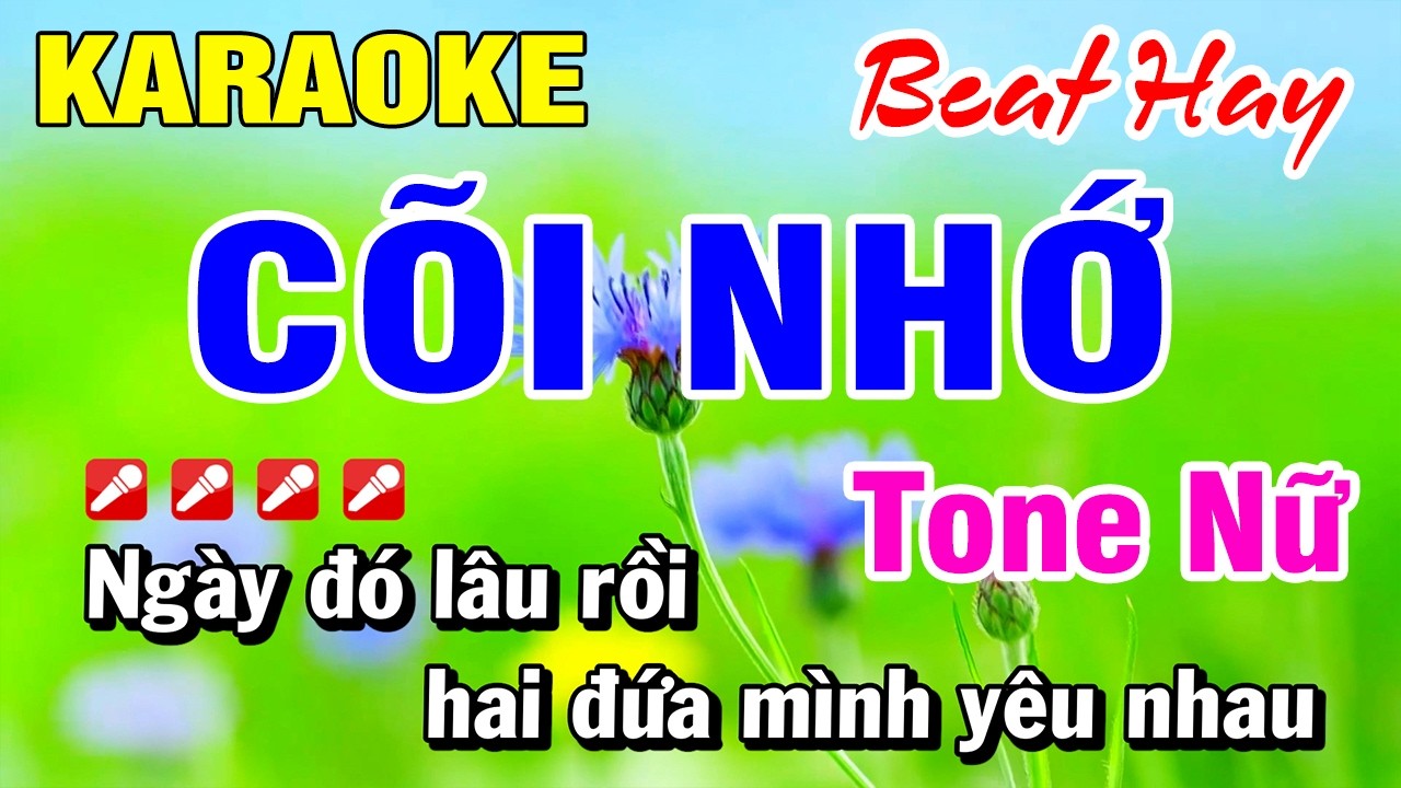Karaoke Nhạc Sống Tone Nữ Cõi Nhớ | Hoài Phong 🎤