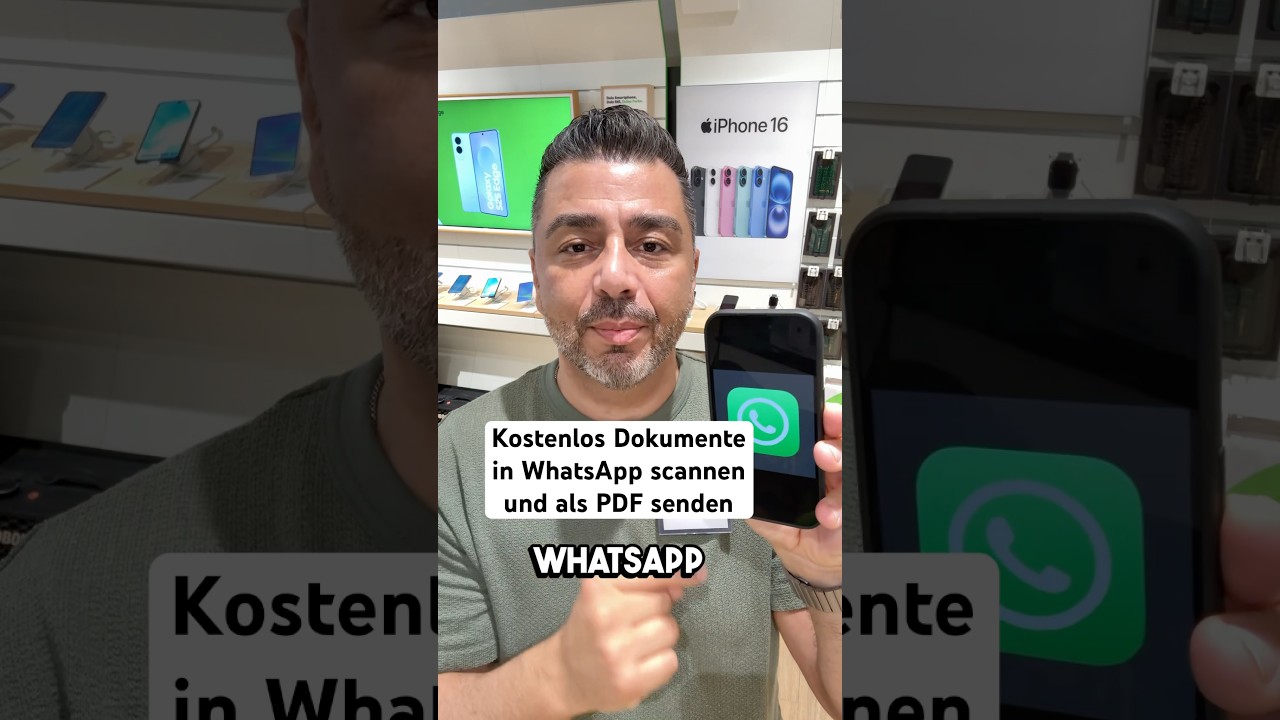 Kostenlos Dokumente in WhatsApp scannen und als PDF senden#whatsapptips #iPhoneTips #samsungtricks