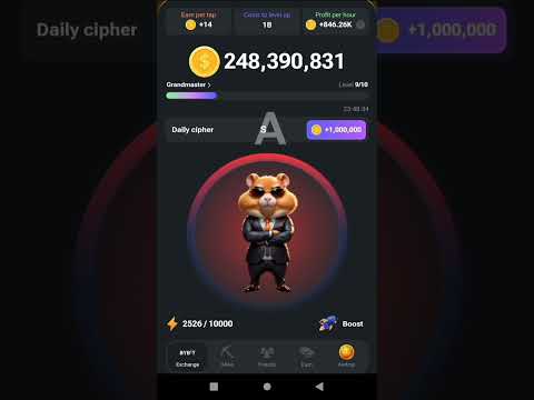 13/06/2024 || Day 8 Morse Code  for Daily Cipher || 1Million Reward of Hamster Kombat #hamsterkombat
