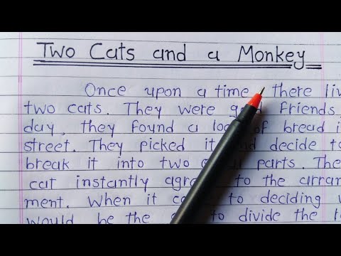 Two cats and a monkey english story || english short story