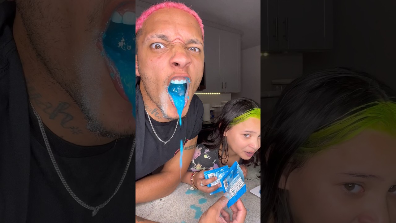 Can You Handle the Blue Sour Challenge with Leya? 😋