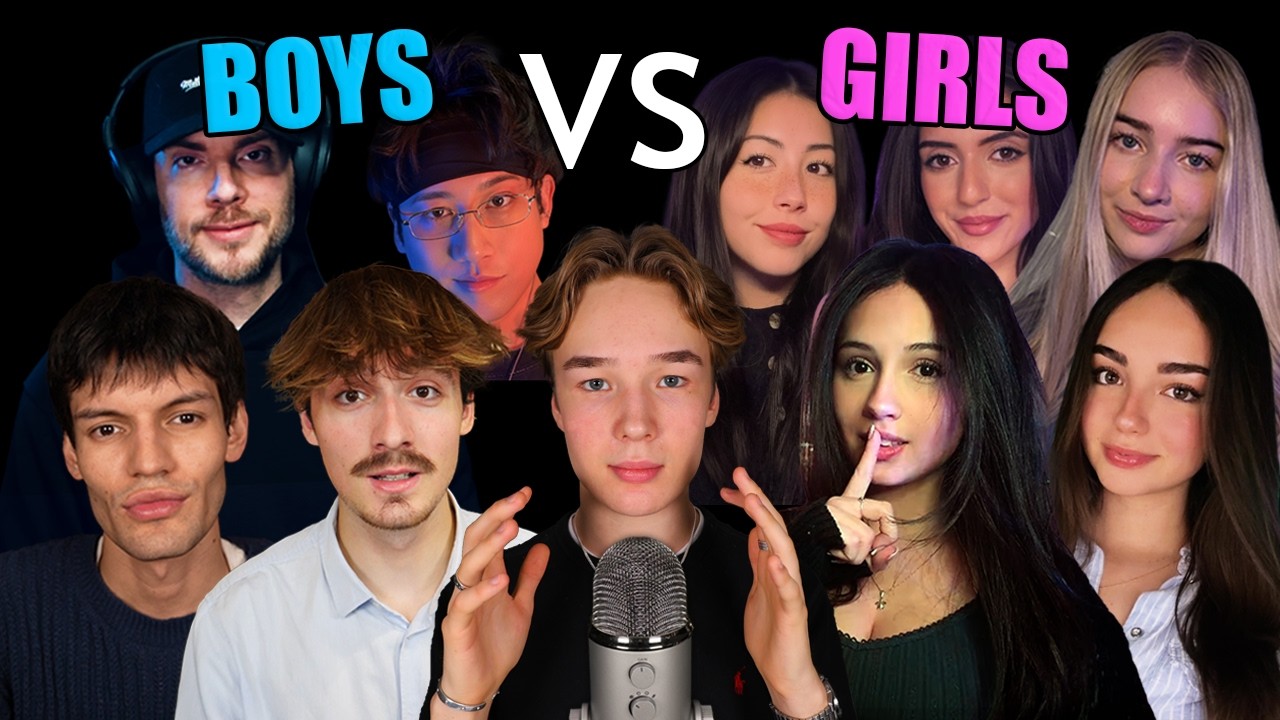 Boys vs Girls ASMR Challenge | Collab 🎧