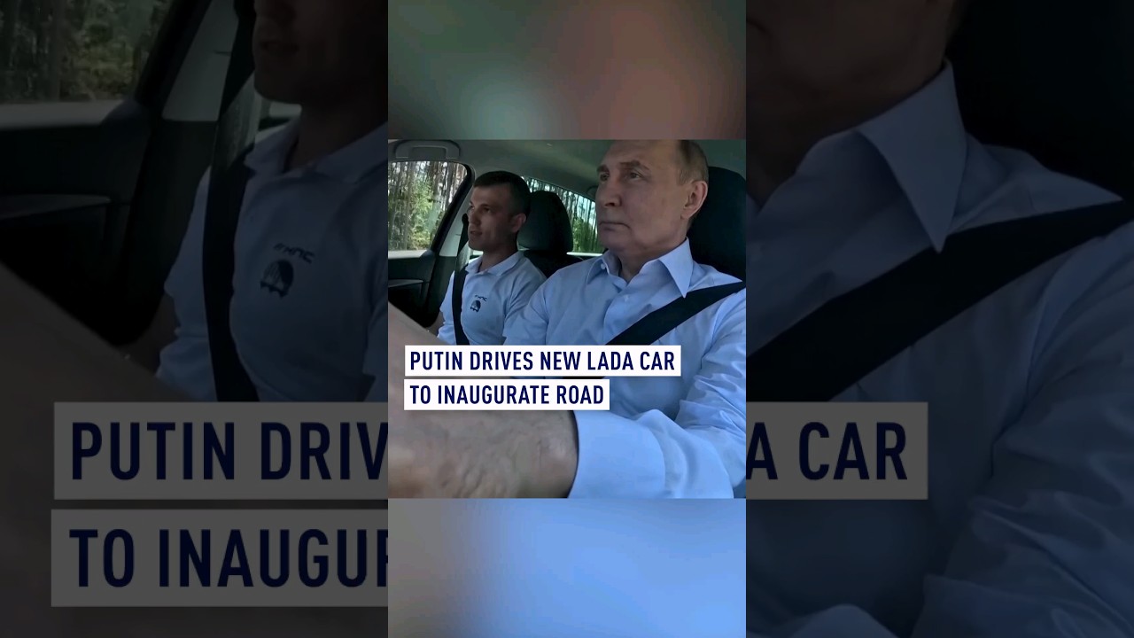 Vladimir Putin Celebrates Launch of New Moscow-St. Petersburg Toll Road in a Russian-Made Lada 🚗