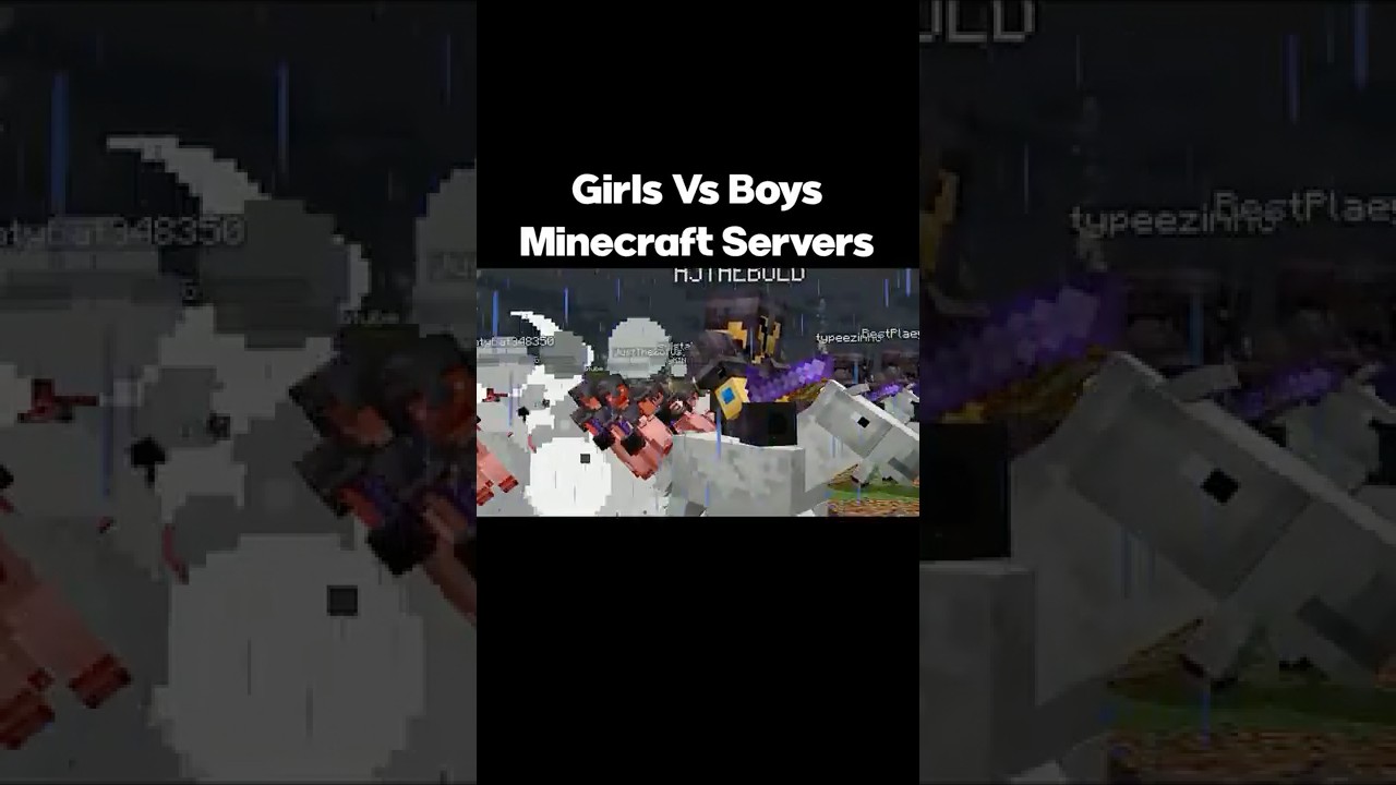 Girls Vs Boys Minecraft Servers Be Like... #minecraft #minecraftmemes