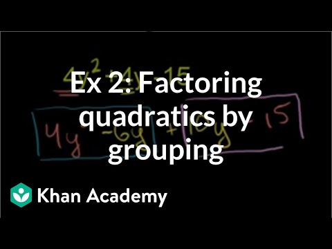 Example 2: Factoring quadratics by grouping | Algebra I | Khan Academy