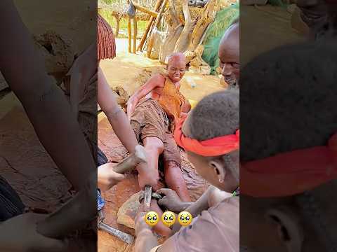 Insane culture of ring in legs of bride in Ethiopia #africantribe