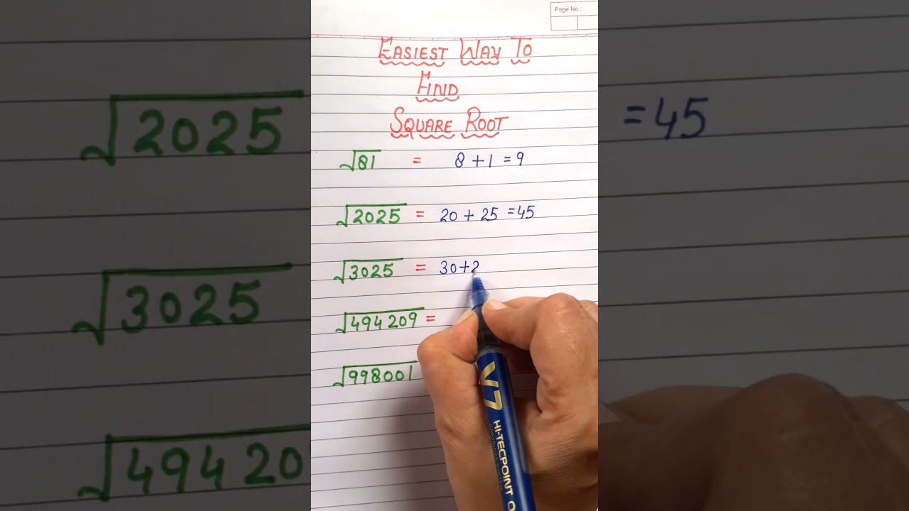 Quick Math Trick to Find Square Roots Instantly ✨