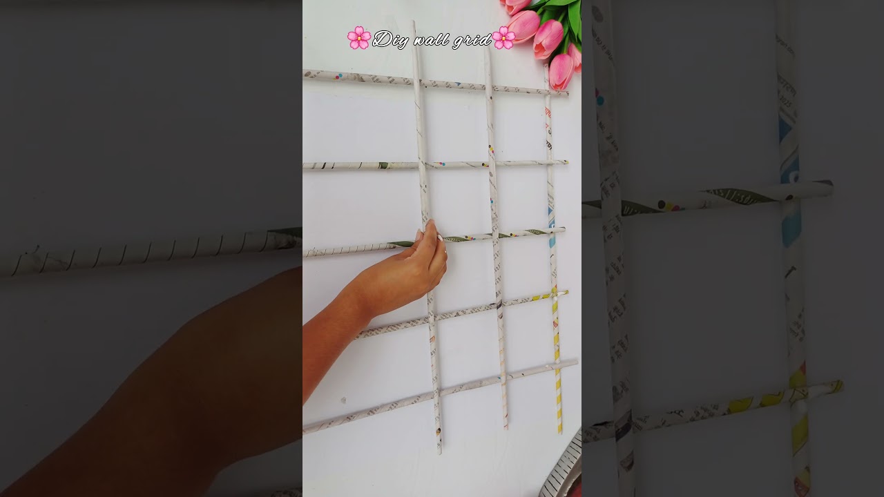 DIY Newspaper Wall Grid 🌸